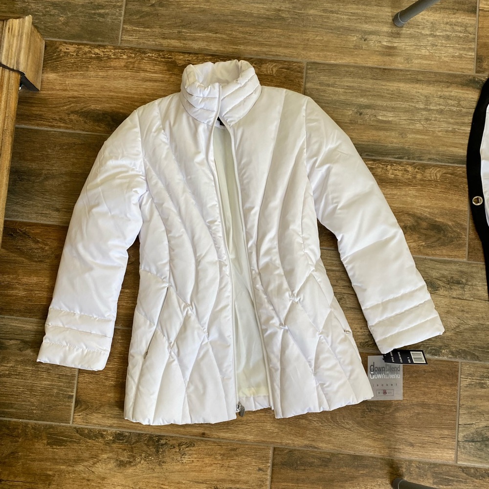 White puffy coat.